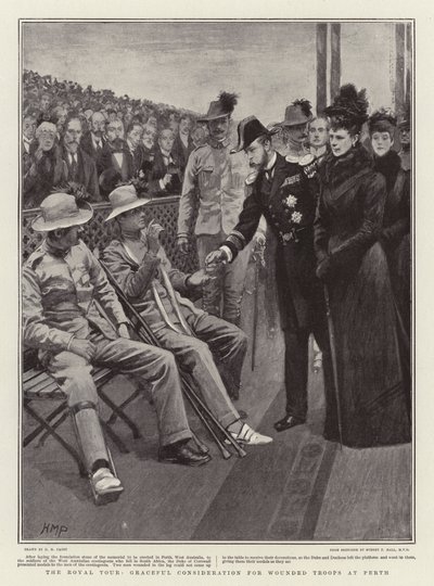 The Royal Tour, Graceful Consideration for Wounded Troops at Perth by Henry Marriott Paget